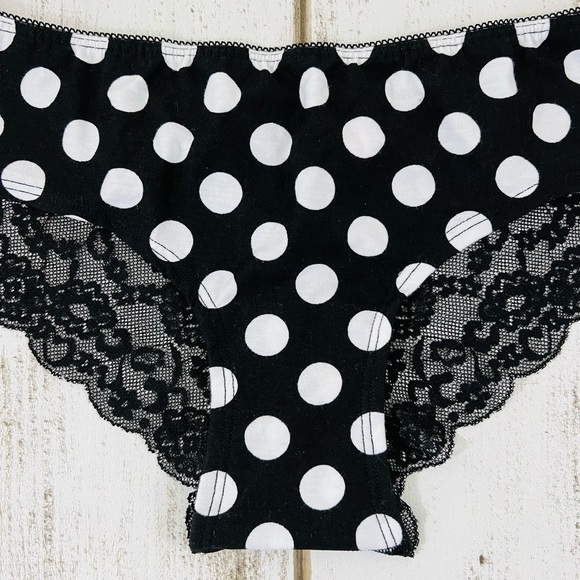 VS PINK Polka Dot Extra Low Rise Cheekster Vintage Retired Style - Picture 2 of 7